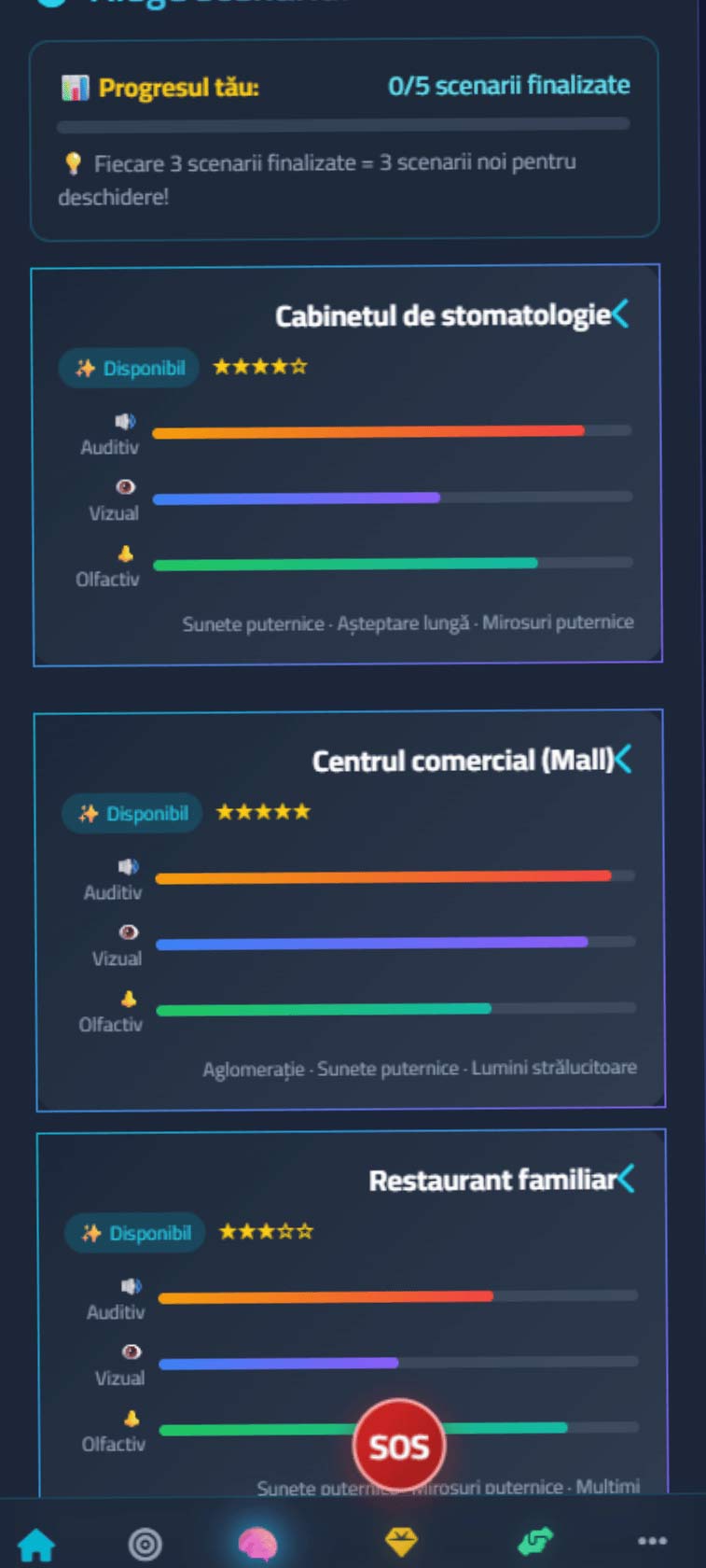 AutiCalm — exerciții de calm în timp real